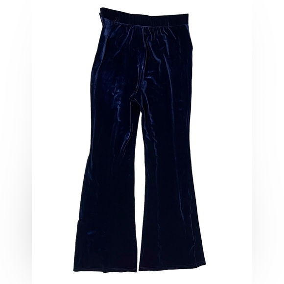 Halara Blue Zip Flare Velvet Pants - Size Small - Picture 11 of 14
